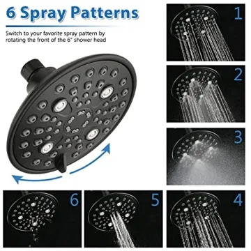 Proox Double Shower Head High Pressure 6 Setting Dual Design