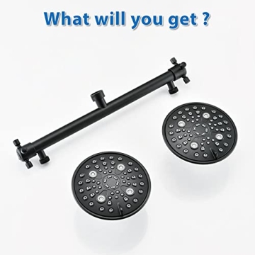 Proox Double Shower Head High Pressure 6 Setting Dual Design