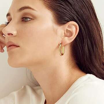 Gold Hoop Earrings Set for Women 3 Pairs Small and Lightweight Gold Jewelry for Women and Hypoallerg...