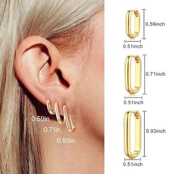 Gold Hoop Earrings Set for Women 3 Pairs Small and Lightweight Gold Jewelry for Women and Hypoallergenic Huggie Hoop for Women and Men