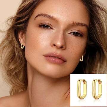 Gold Hoop Earrings Set for Women 3 Pairs Small and Lightweight Gold Jewelry for Women and Hypoallergenic Huggie Hoop for Women and Men