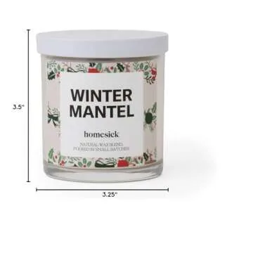 Homesick Premium Scented Candle Winter Mantel 7.5 oz