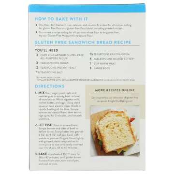 King Arthur Flour Multipurpose Flour, Gluten-Free 24 ounces (3 pack)