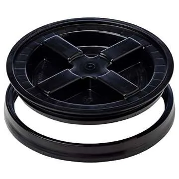 House Naturals 5 Gallon Aqua Food Grade BPA Free Bucket Pail with Black AirTight Screw on Lid (Pack of 2)