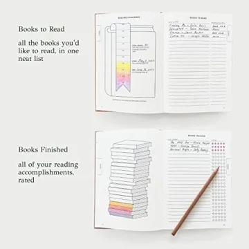 KUNITSA CO. Reading Journal for Book Lovers - Track Books Easily