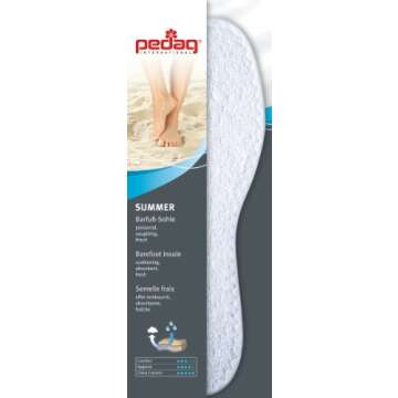 Pedag Summer | Pure Terry Cotton Insoles | Handmade in Germany | Absorbs Sweat & Controls Odor | Ide...