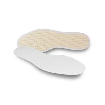 Pedag Summer | Pure Terry Cotton Insoles | Handmade in Germany | Absorbs Sweat & Controls Odor | Ideal for Wear Without Socks | Washable | US Women 9/ Men 6/ EU 39 | White | 3 Pair