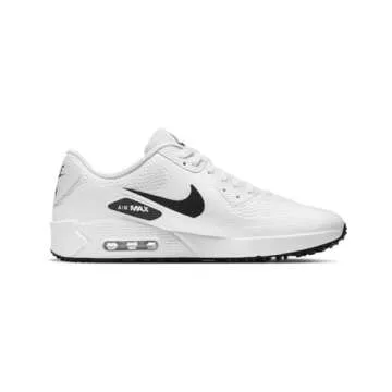 Nike Men's Air Max 90 G Spikeless Golf Shoes, White/Black, 11