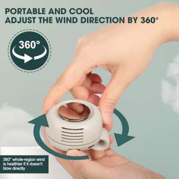 Portable Silent Mini Bladeless Fan Clip On for Cool Comfort