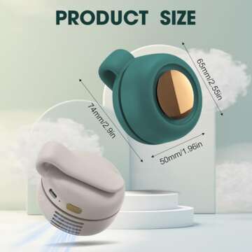 Portable Silent Mini Bladeless Fan Clip On for Cool Comfort