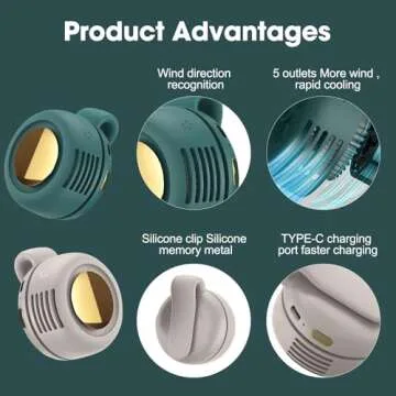Portable Silent Mini Bladeless Fan Clip On for Cool Comfort