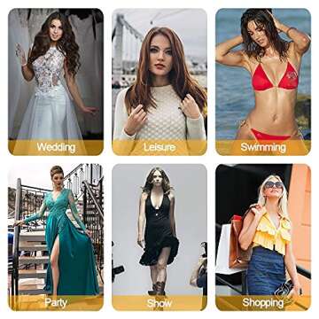 40 Pairs Nipple Covers Disposable, Breast Pasties Comfortable & Sexy, Adhesive Satin Petals Pasties for Women