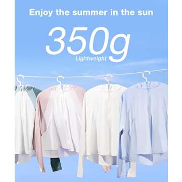 BENEUNDER Women's UPF 50+ Cropped Sun Protection Jacket - Perfect for Summer Outdoor Activities White Large