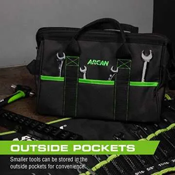 Durable ARCAN Tools 16-Inch Tool Bag with Pockets