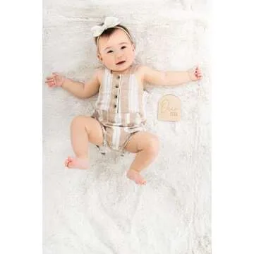 Pearhead Arch Monthly Milestone Props, 0-12 Month Reversible Photo Props, Baby Growth and Pregnancy Growth Cards, Gender Neutral Baby Photo Prop, Wooden Arched Discs