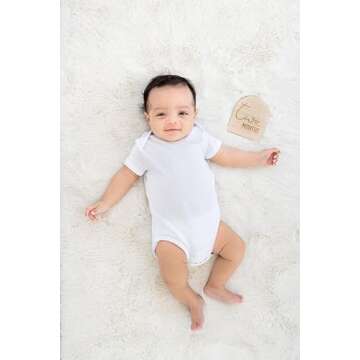 Pearhead Arch Monthly Milestone Props, 0-12 Month Reversible Photo Props, Baby Growth and Pregnancy Growth Cards, Gender Neutral Baby Photo Prop, Wooden Arched Discs