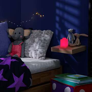 IQ Lego Classic 1x1 Silicone Night Light - Red - 3 inch x 3 inch x 4.5 inch, Ages 6 and up (LP38) Portable Flexible Nightlight for Kids Teens Bedroom Gaming Room Home Decor