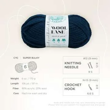 Lion Brand Wool-Ease Thick & Quick Yarn 3 Pack in Petrol Blue