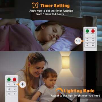 YTO Wall Sconces Battery Operated with Remote,Wall Lights Wireless Rechargeable LED Dimmable Wall Lamp Set of 2 for Bedroom Indoor Decorative Living Room