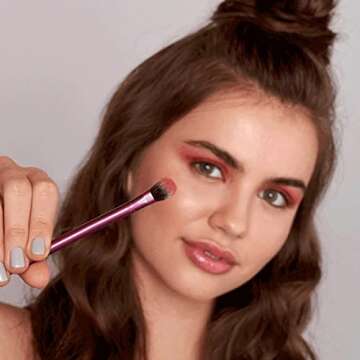 Real Techniques InstaPop Eye Brush Eyeshadow Duo, Purple, 2 Count