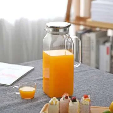 1.8 Liter Heat Resistant Glass Pitcher for Entertaining