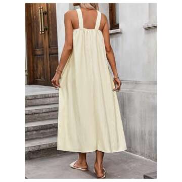 Milumia Women's Twist Knot Sleeveless Dress Summer Vacation Flared Maxi Dresses