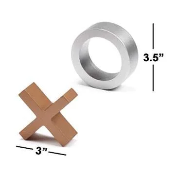 Classic GSE Wooden Tic-Tac-Toe Game Set for All Ages