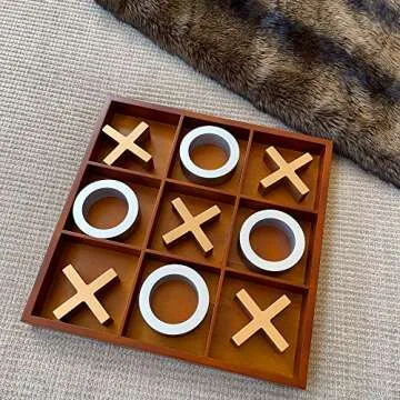 Classic GSE Wooden Tic-Tac-Toe Game Set for All Ages