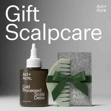 Act + Acre Scalp Gua Sha Tool - Natural Jade Massager for Healthy Hair