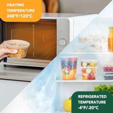 Eco-Friendly Glotoch Soup Containers with Lids, 48 Pack