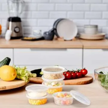 Eco-Friendly Glotoch Soup Containers with Lids, 48 Pack