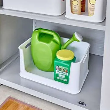 iDesign Eco-Friendly Open Front Storage Bin with Handles