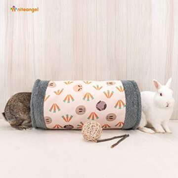 Niteangel Guinea Pig Tubes & Tunnels for Dwarf Rabbits Bunny Guinea Pigs and Other Small Animals