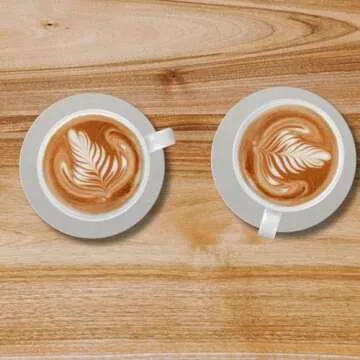 VMila White Coasters for Drinks - Set of 6 Elegant Leather Coasters