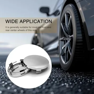 Universal Waterproof Wheel Hub Caps - 4 Pieces, Silver