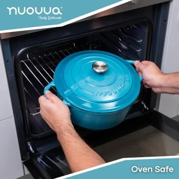 Nuovva Cast Iron Dutch Oven – Versatile Casserole Pot 6.4qt 28cm