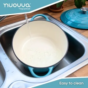Nuovva Cast Iron Dutch Oven – Versatile Casserole Pot 6.4qt 28cm