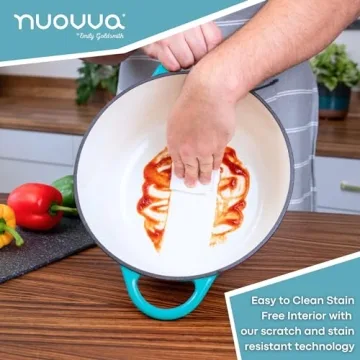 Nuovva Cast Iron Dutch Oven – Versatile Casserole Pot 6.4qt 28cm