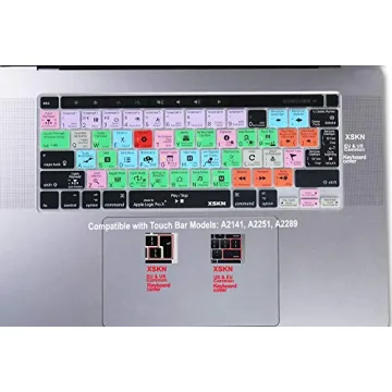 XSKN Logic Pro Keyboard Cover for MacBook Pro Touch Bar