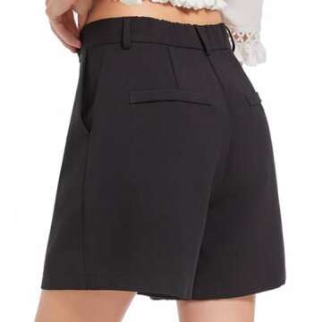 Everbellus High Waisted Wide Leg Dressy Shorts for Women Casual Business Tailored Shorts with Pocket...