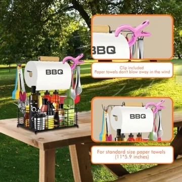 Concons BBQ Caddy for Outdoor Grilling and Camping Essentials