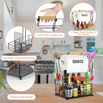 Concons BBQ Caddy for Outdoor Grilling and Camping Essentials