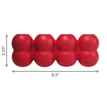 KONG Goodie Ribbon - Stuffable Natural Rubber Dog Toy - with Four Fillable Goodie Grippers for Enrichment Play - Bone-Shaped Chew Toy - for Large Dogs