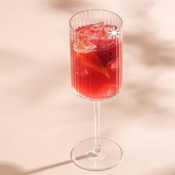 JoyJolt Fluted Wine Glasses Set of 2 – Elegant and Unique