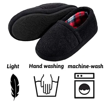 Cozy Anti-Slip Black Slippers for Big Kids