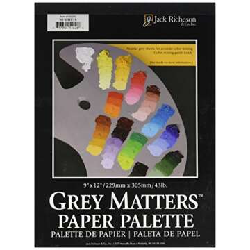 Jack Richeson Grey Matters Paper Palette - 50 Sheets, 9" x 12" for Artists