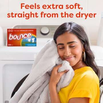 Bounce Dryer Sheets Laundry Fabric Softener, Outdoor Fresh Scent, 120 Count