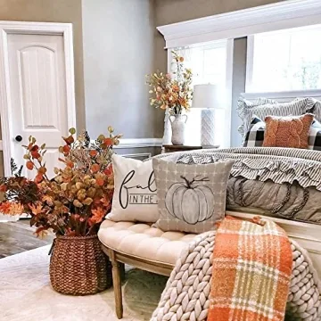 GEEORY Fall Pillow Covers Set 4 for Autumn Decor