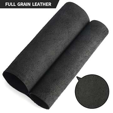 RingSun Genuine Leather Sheets for Leather Craft (2mm), Full Grain Leather for Tooling Craft Sewing(...