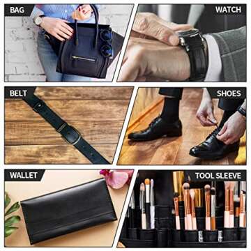 RingSun Genuine Leather Sheets for Leather Craft (2mm), Full Grain Leather for Tooling Craft Sewing(12''X24'', Black)